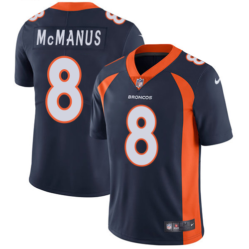 2019 men Denver Broncos #8 McManus blue Nike Vapor Untouchable Limited NFL Jersey->denver broncos->NFL Jersey